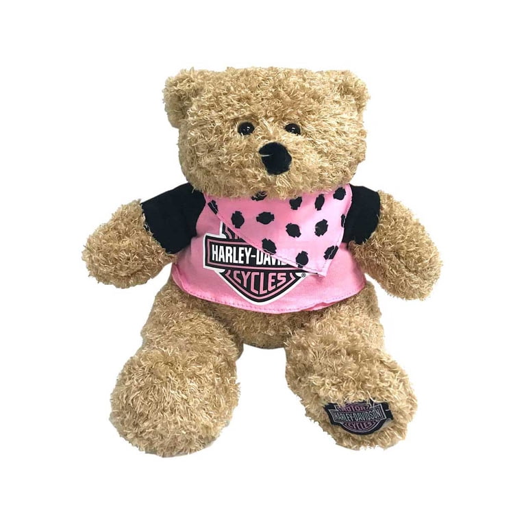 Harley-Davidson Babe 12 in. Huggy Stuffed Plush Bear, Black & Pink