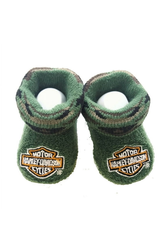 Baby Boy Shoes, Green Camo Booties, 0-3 Months