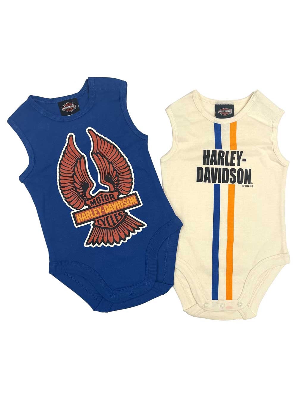 HarleyDavidson Baby Boys' 2Pack Infant Rib Bodysuit Creeper Set (9