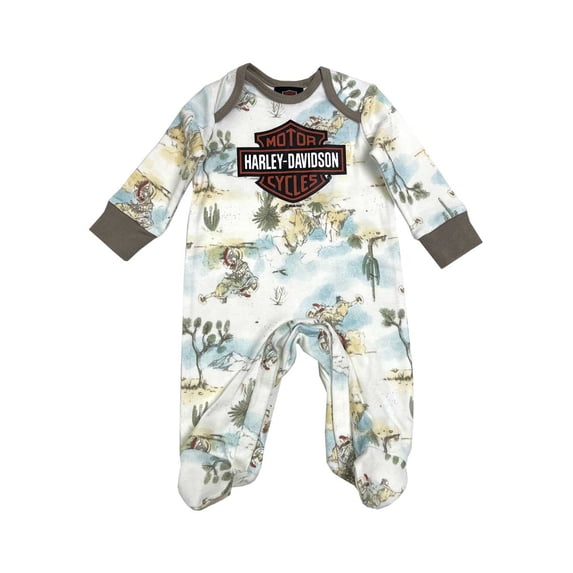 Harley-Davidson Baby Boys Bar & Shield Printed Footed Coveralls (9/12M), Harley Davidson