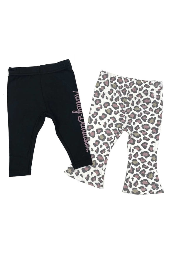 Baby Girls' 2-Pack Cheetah Print Stretch Pants Set (3/6M), Harley Davidson