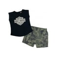 thumbnail image 1 of Harley-Davidson Baby Girls' 2 Piece Infant Muscle Tee & Camo Short Set (9/12M), Harley Davidson, 1 of 1