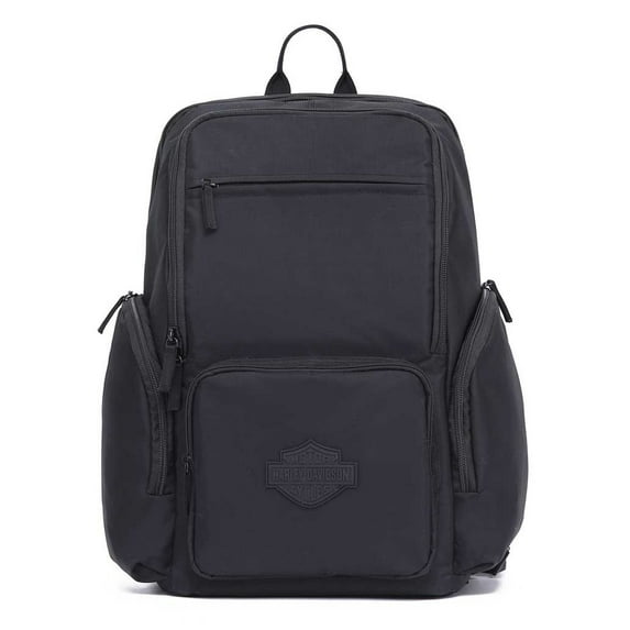 Harley-Davidson Bar & Shield Crinkle Nylon Water-Resistant Backpack - Black, Harley Davidson