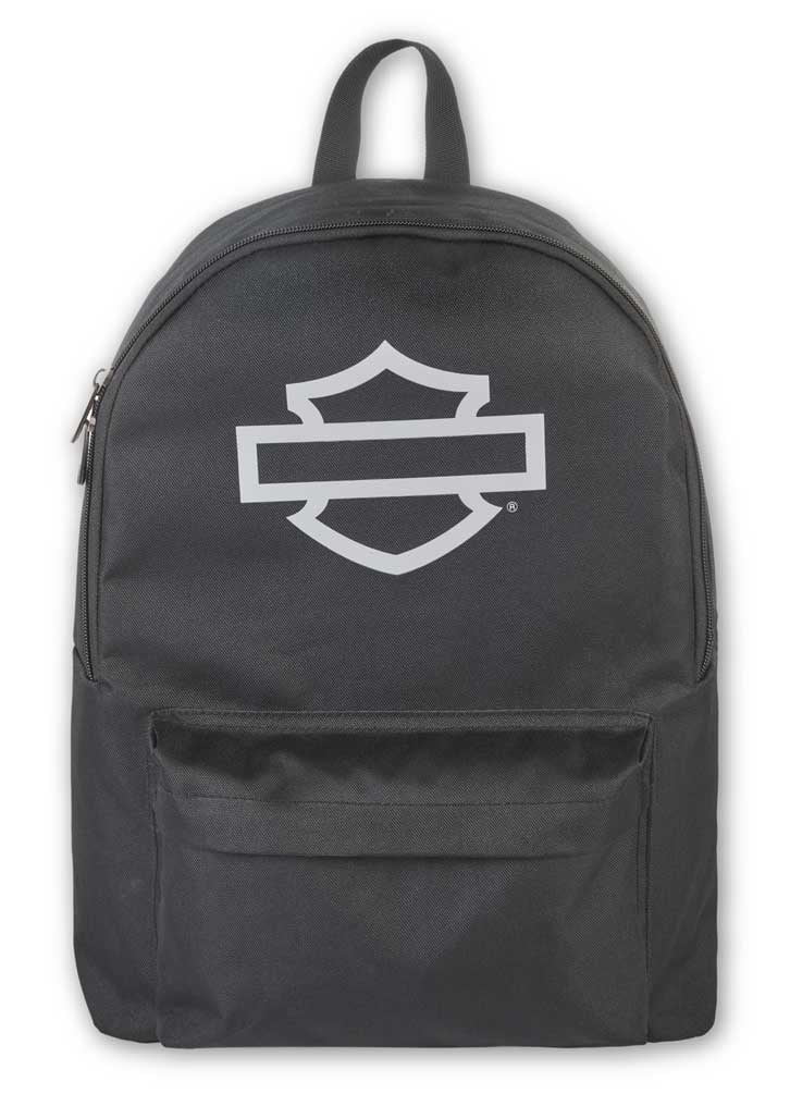 black leather harley davidson backpack purse Harley-Davidson Graphic Open Bar & Shield Logo stylish silver Vintage leather Harley Davidson backpack