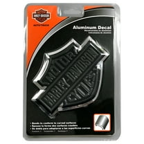 Harley-Davidson Bar & Shield Logo Bendable Aluminum Decal, Black/Silver CG41713, Harley Davidson