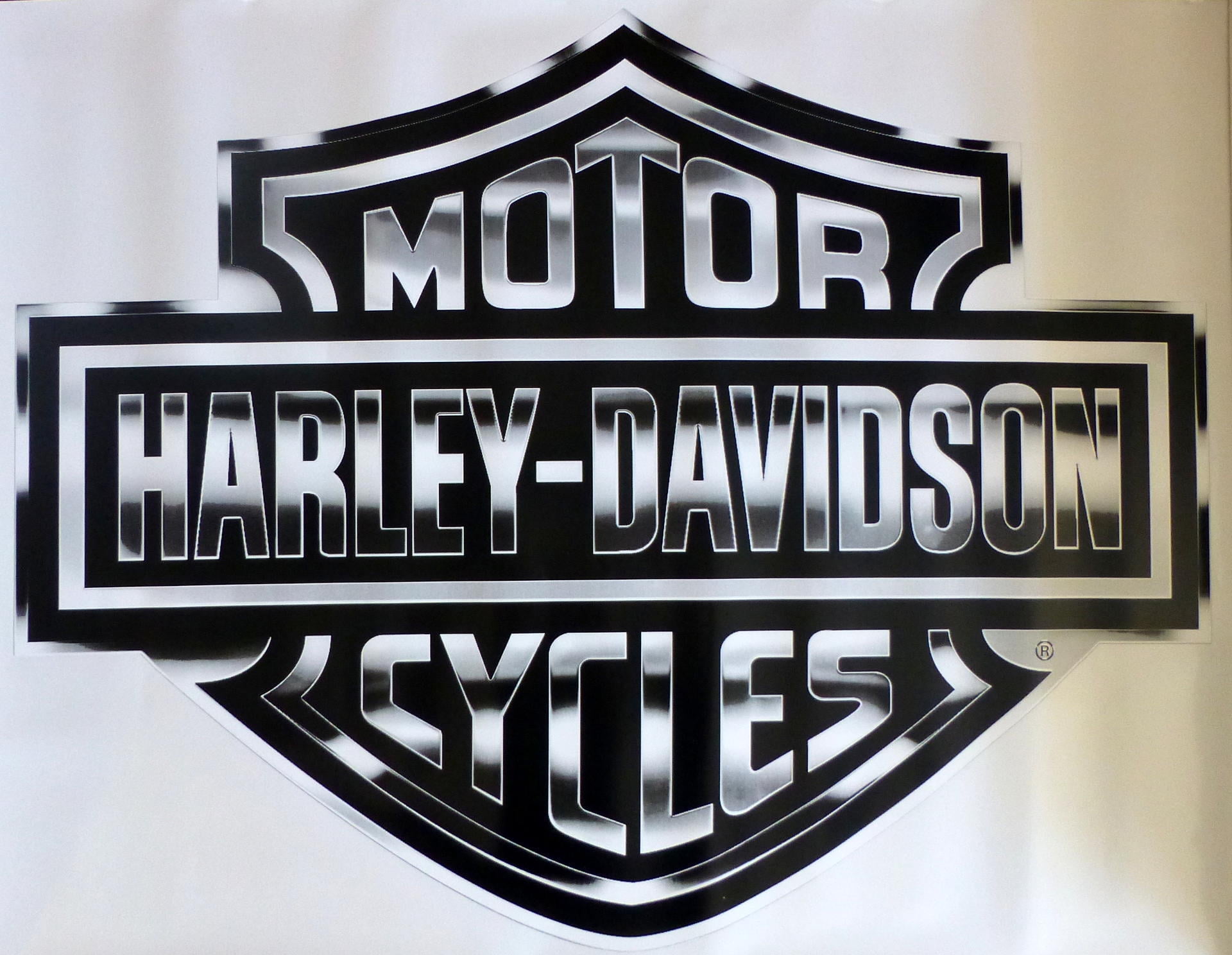 Harley-Davidson Bar & Shield Logo Decal, X-Large 30 x 40 In, Gray & Black  CG4330, Harley Davidson 
