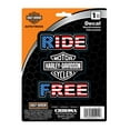 thumbnail image 1 of Harley-Davidson Bar & Shield Logo RWB Ride Free Vinyl Decal - 6 x 8 in., Harley Davidson, 1 of 1