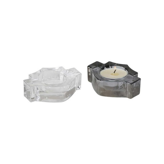 Harley-Davidson Bar & Shield Shaped Tea Light Candle Holder Set - Clear/Gray, Harley Davidson