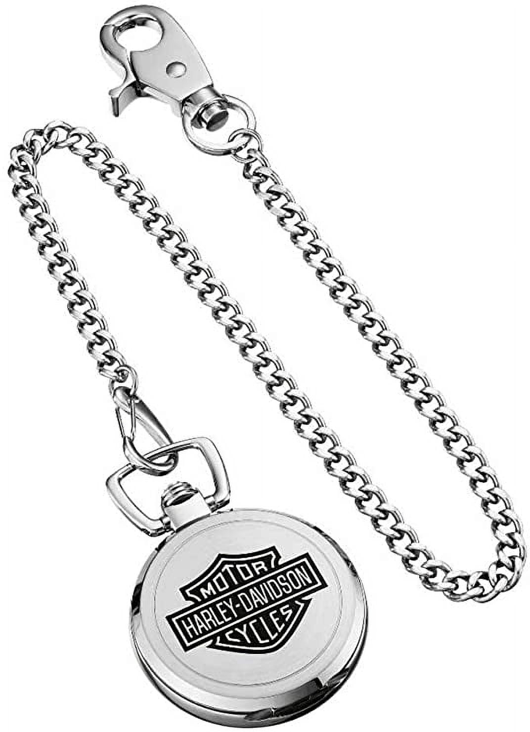 【Harley-Davidson】H-D バー&シールド ポケットウォッチ Harley-Davidson Bar & Shield Stainless Steel Pocket Watch w