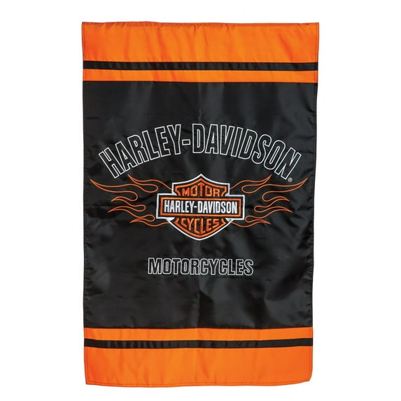 Harley-Davidson Bar and Shield Flames House Flag