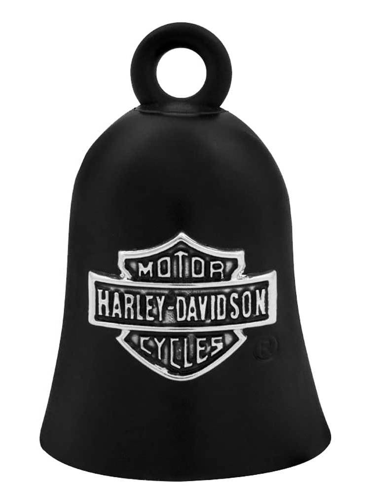 Harley-Davidson Bar & Shield Ride Bell | Brass With Silver Plating, Includes Hanging Rope, Motorcycle Guardian Bell Gift
