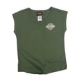 thumbnail image 1 of Harley-Davidson Big Girls' Bar & Shield Logo V-Neck Muscle Tee - Green (7/8), Harley Davidson, 1 of 2