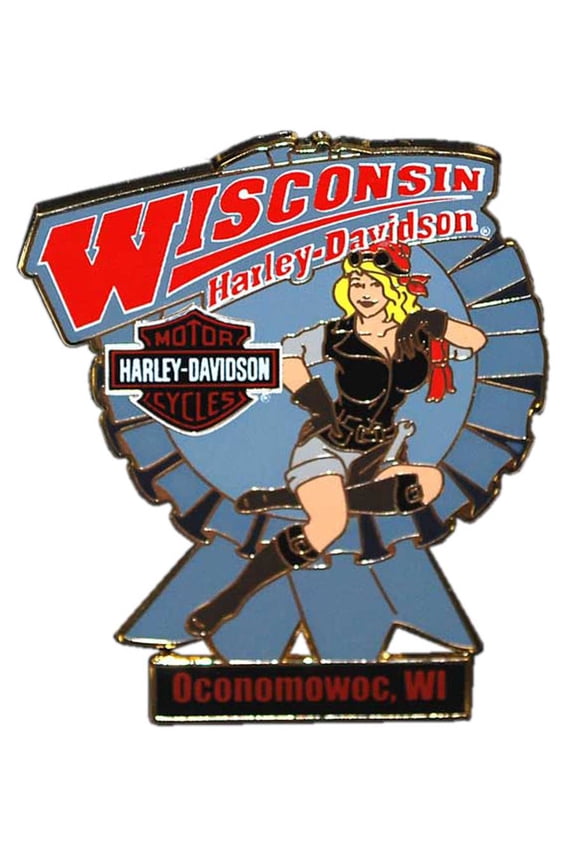 Blue Ribbon Lady Pin RIBBON, Harley Davidson