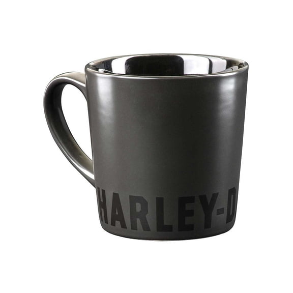 Harley-Davidson Bold H-D Text Ceramic Coffee Mug - Matte Black - 16 oz., Harley Davidson