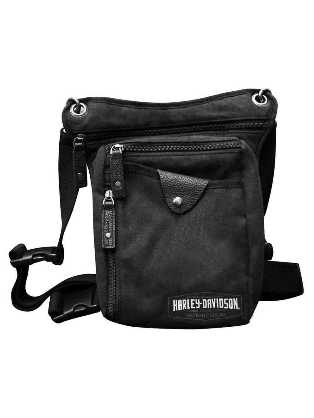 Harley Davidson Design Crossbody bag Messenger with Adjustable Leather Strap