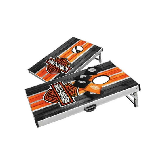Harley-Davidson Classic Bar & Shield Bean Bag Toss Yard Game Cornhole Board Game, Harley Davidson