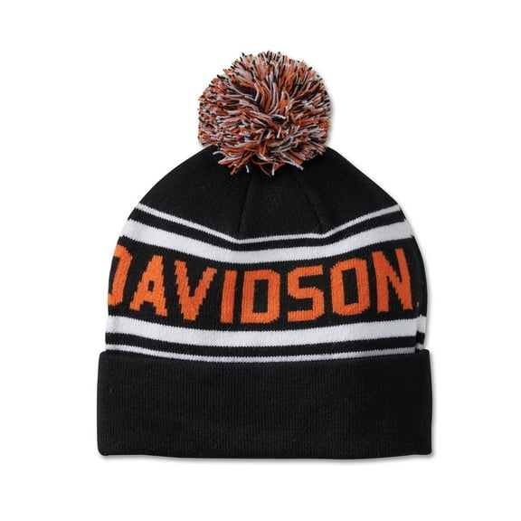 Harley-Davidson Combustion Pom Beanie, Black - 97656-24VM