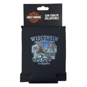 Harley-Davidson Custom Wisconsin Harley-Davidson Neoprene Flat Can Wrap - Black, Harley Davidson