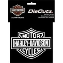 Harley-Davidson Die Cutz Automotive Decals & Stickers Vinyl White, 4'' x 5.1'', 0.3 lb