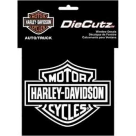 Harley-Davidson Die Cutz Automotive Decals & Stickers Vinyl White, 4'' x 5.1'', 0.3 lb