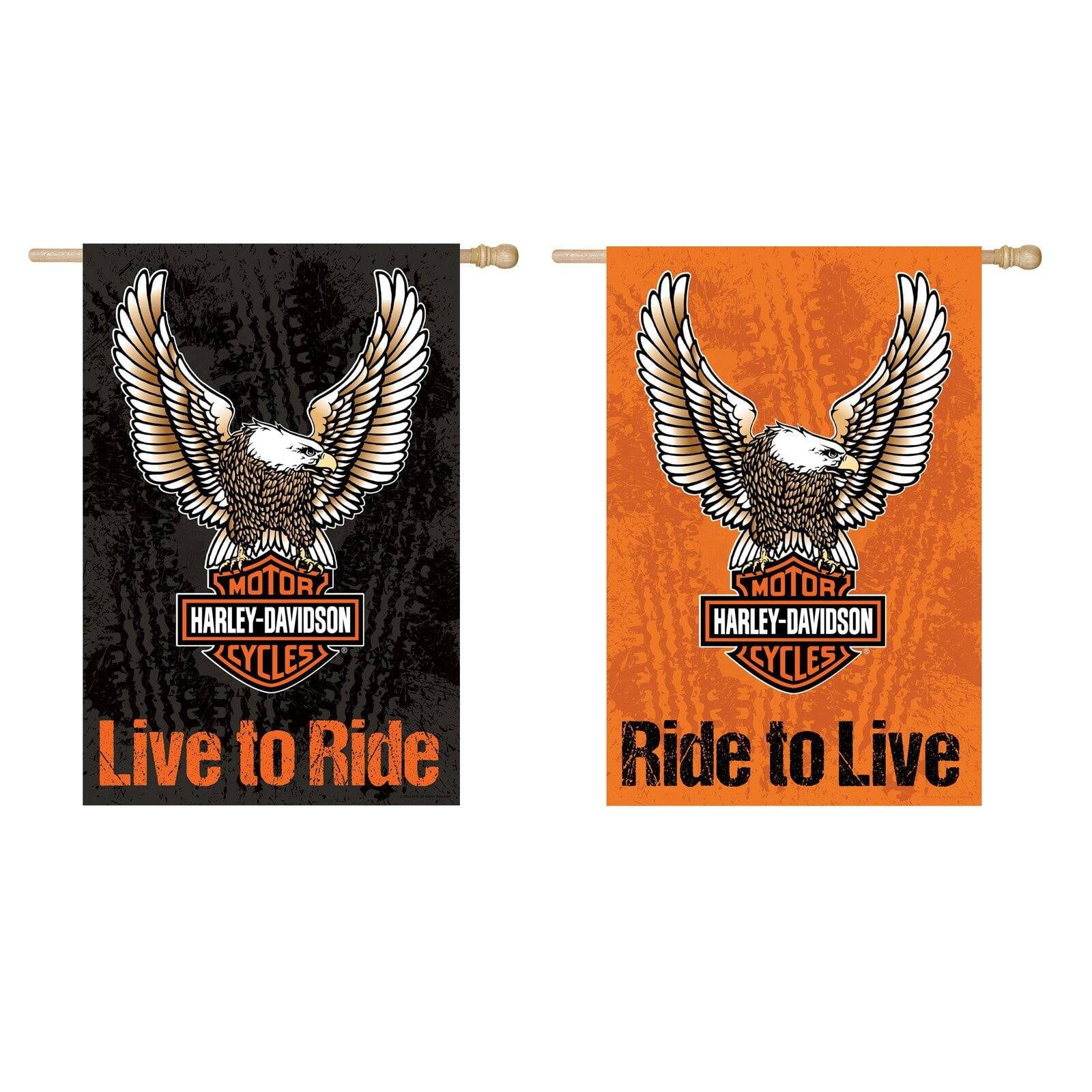 Harley-Davidson Double Sided Eagle Garden Flag, Motorcycle Decor