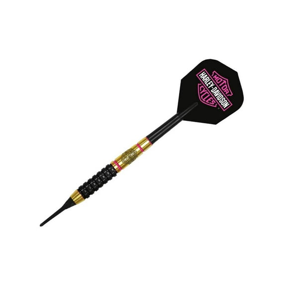 Harley-Davidson EVO Pink Bar & Shield 18 gr. Soft Tip Darts - Brass Barrels, Harley Davidson