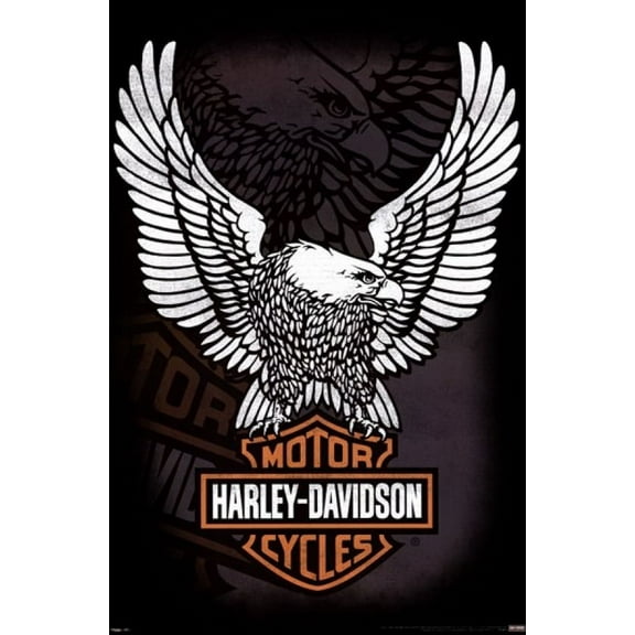 Harley Davidson - Eagle Laminated Poster (24 x 36)