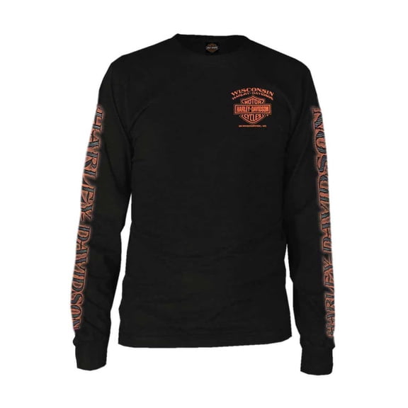 Harley-Davidson Eagle Piston Long Sleeve Crew Neck T-Shirt (Men's)