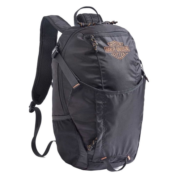 Harley-Davidson Embroidered B&S Zero Gravity Water-Resistant Backpack - Black, Harley Davidson