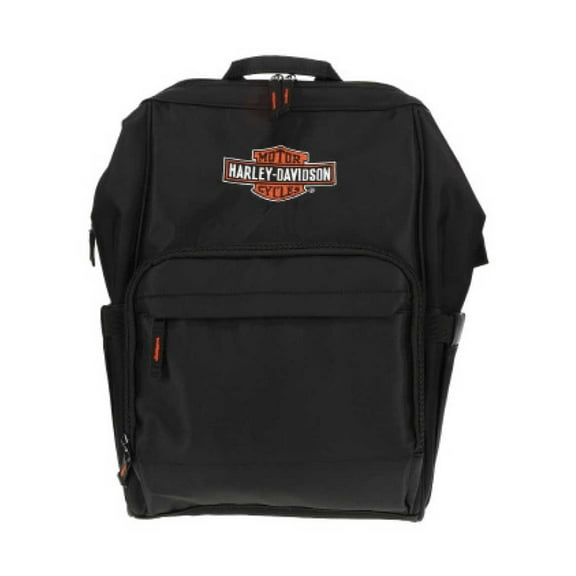 Harley-Davidson Embroidered Bar & Shield Diaper Canvas Backpack - Black, Harley Davidson