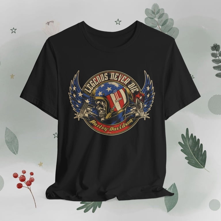 Harley Davidson Fan Made T-shirt, HD, Legends Never Die 