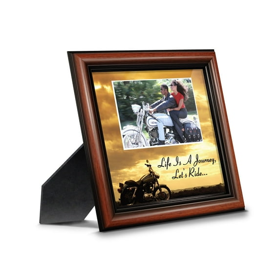 Harley Davidson Gifts for Men and Women, Classic Harley Picture Frame, Harley Davidson Wedding Gifts, Biker Motorcycle Accessories for Men, Life is a Journey Wall Decor, 9764