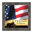 thumbnail image 1 of Harley Davidson Gifts for Men and Women, Patriotic Harley Accessories, Harley Davidson Wedding Gifts, Sunset American Flag for Harley Riders, "It's Not the Destination" Unique Motorcycle Decor, 8554, 1 of 4
