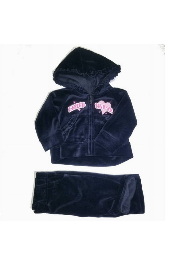 Infant Girl Velour Activewear 2-Piece Outfit Set, 3-6 Months