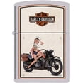 thumbnail image 1 of Harley Davidson Lady Marine Sexy Pin Up American Flag Chrome Zippo Lighter, 1 of 1