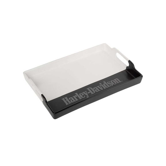 Harley-Davidson Large Ceramic Serving Tray, White Finish Limited Edition, Harley Davidson