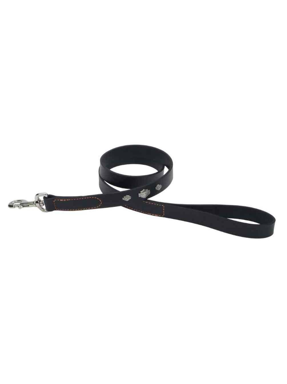 Harley-Davidson Leash Bar & Shield Leather 1 Inch - 4 ft. Black w ...