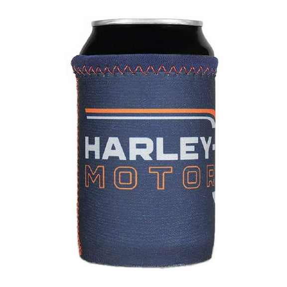 Harley-Davidson Lineation H-D Neoprene Can Wrap - Navy Blue & Orange CW34031, Harley Davidson