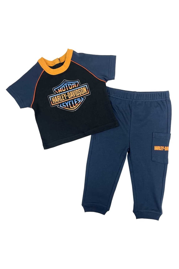 Little Boys' 2-Piece Knit Short Sleeve Tee & Pants Set (2/3T), Harley Davidson
