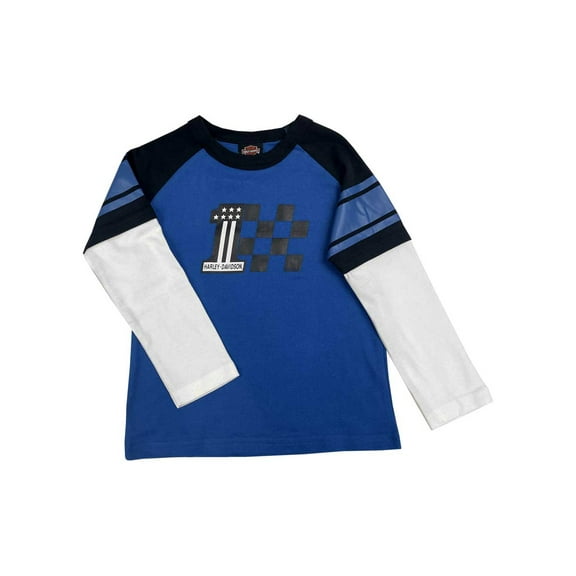 Harley-Davidson Little Boys' Double Layer Toddler Long Sleeve Tee (2/3T), Harley Davidson