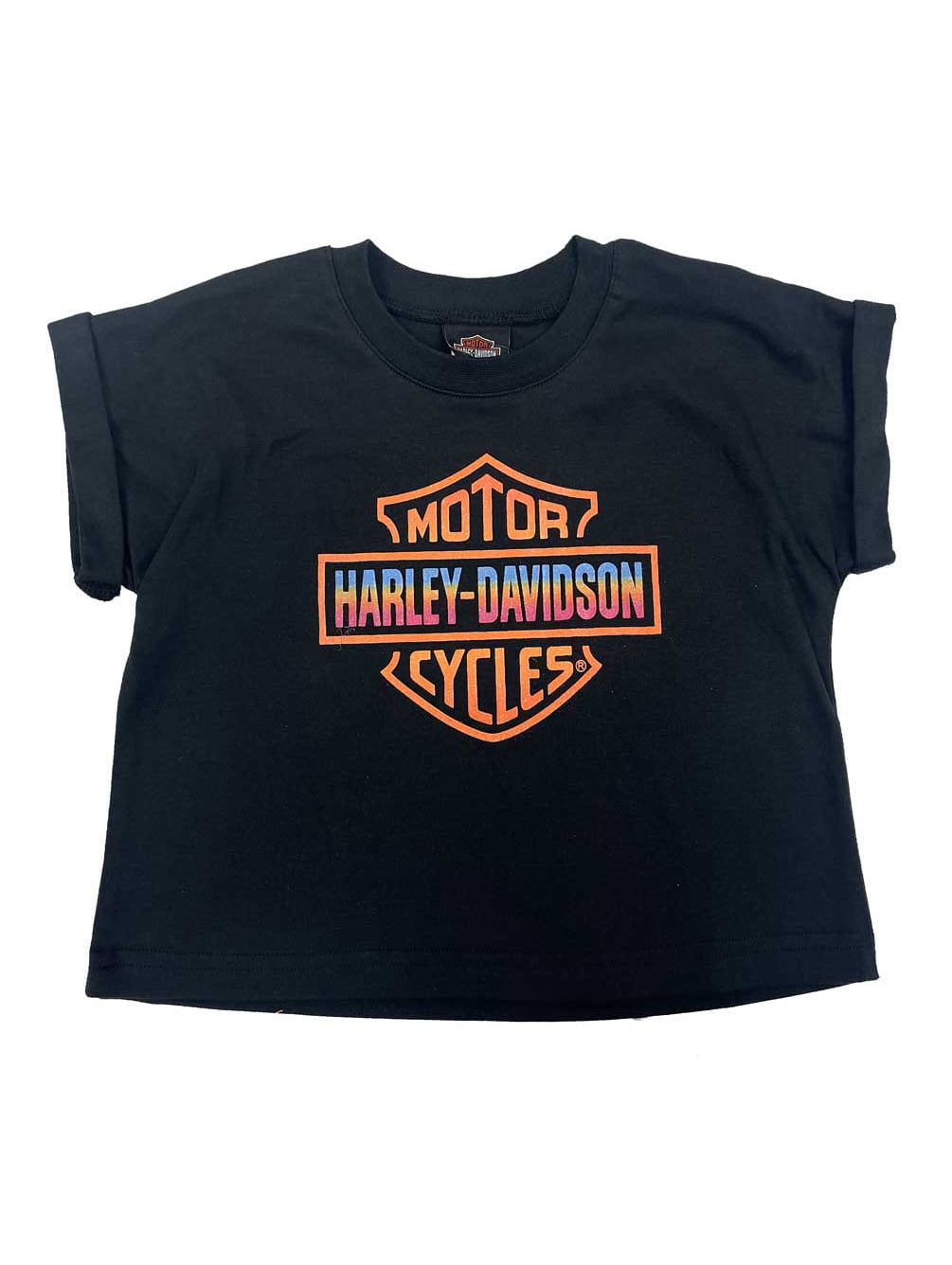 Harley-Davidson Girls’ Glitter Hoodie – Black & Pink Knit Zip-Up With Bar & Shield Logo, Soft & Comfy For Fall & Spring