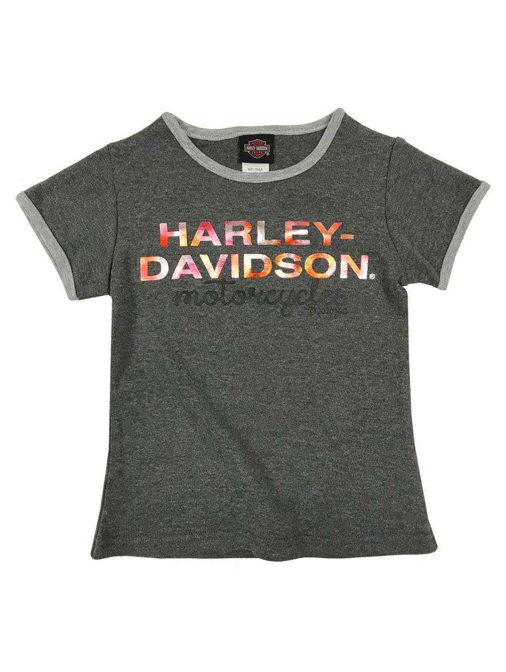 T-shirt Enfant Vintage Harley-Davidson Motorcycle Racing - Taille 3T/4T - Manches Courtes Rouge
