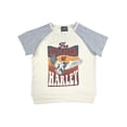 thumbnail image 1 of Harley-Davidson Little Girls' Relaxed Fit Short Sleeve Knit Tee - Cream (4/5), Harley Davidson, 1 of 2