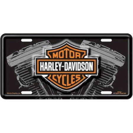 Harley-Davidson Logo with V-Twin License Plate