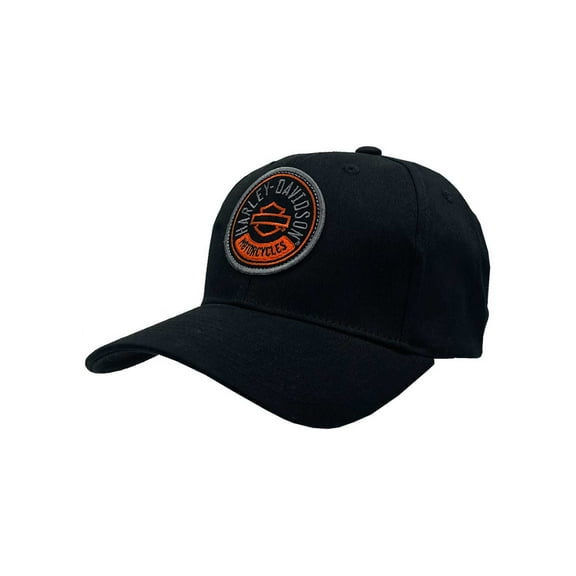 Harley-Davidson Men's Absorb Bar & Shield Stretch Fit Baseball Cap, Black (L/XL), Harley Davidson