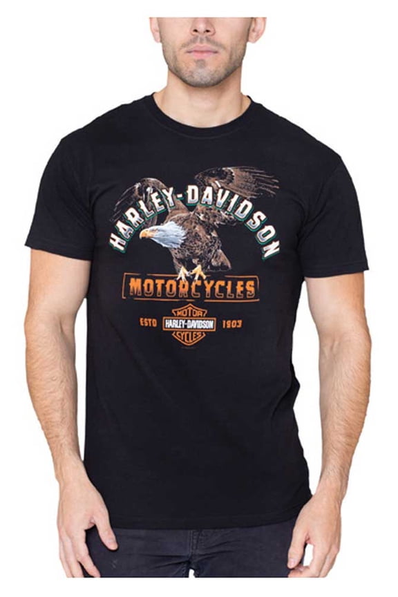 Men's Atop Short Sleeve Crew-Neck T-Shirt - Black (4XL), Harley Davidson