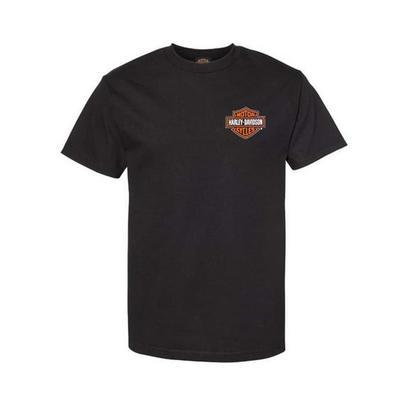Harley-Davidson Men's B&S Left Chest Crew-Neck Short Sleeve Cotton T-Shirt (L), Harley Davidson