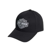 Harley-Davidson Mens Bar & Shield Curved Bill Snapback Baseball Cap - Black, Harley Davidson