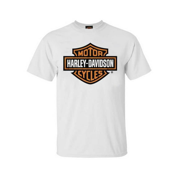 Harley-Davidson Men's Bar & Shield Logo Crew-Neck Cotton T-Shirt - White (Large), Harley Davidson