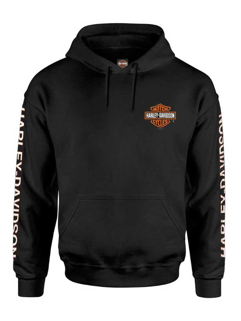 Harley Davidson Men s Eagle Piston Full Zip Hoodie Motorcycle Sweatshirt Black 2XL Walmart